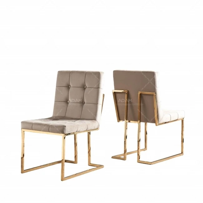 Tufted Fabric Dining Chair-1