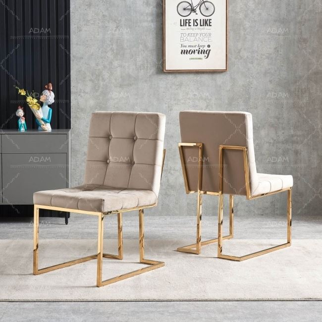 Tufted Fabric Dining Chair